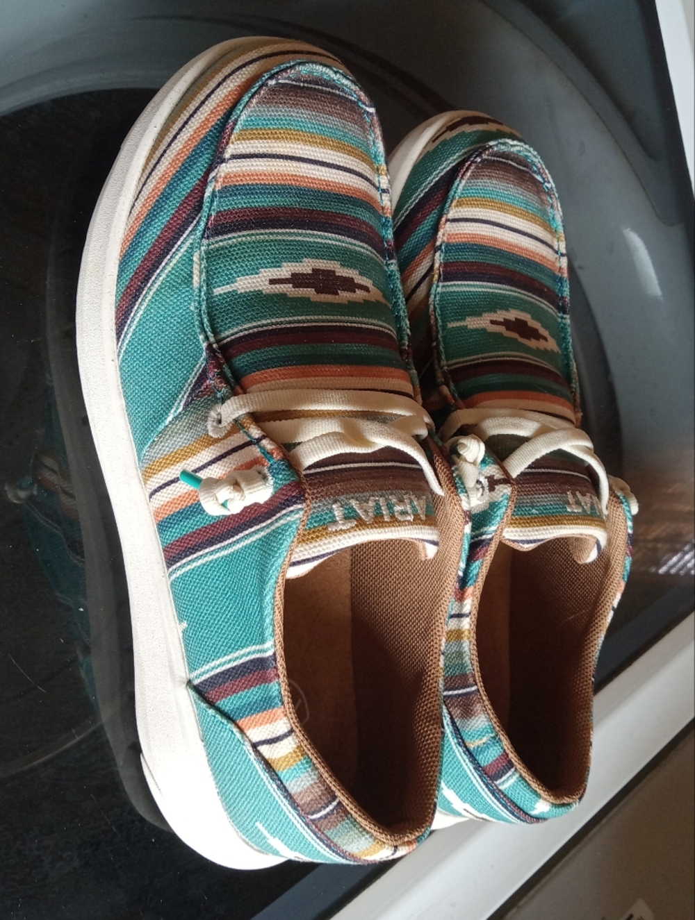 Ariat Hilo Turquoise Serape Print Loafer Shoes Women's 7.5 - Picture 5 of 5